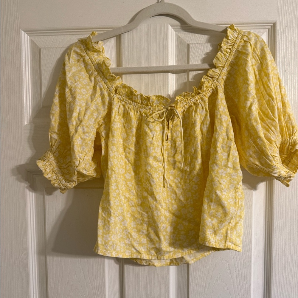 Billabong Yellow Floral Blouse